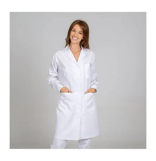 Grembiule donna m/l twill bianca Garys