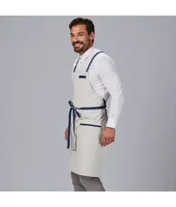 Grembiule pettorina con nastro a righe 88×74 cm Garys