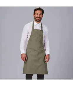 Grembiule pettorina con rivetti in twill riciclata 86×74 cm Garys