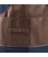 Grembiule pettorina denim e pelle Garys