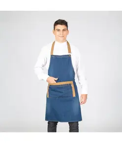 Grembiule pettorina in denim lavato indaco combi Garys Redline