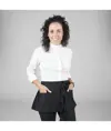 Grembiule s/pettorina corto c/tasche bretelle cotone bianco Garys
