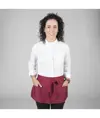 Grembiule s/pettorina corto c/tasche bretelle cotone bianco Garys