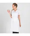 Grembiule volant merletto twill bianca Garys