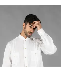Guayabera uomo collo alla coreana borneo Garys