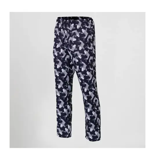 Pantalone elastico con cordino esterno microfibra stampata Garys