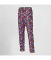 Pantalone elastico con cordino esterno microfibra stampata Garys