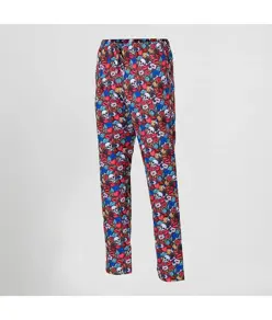 Pantalone elastico con cordino esterno microfibra stampata Garys