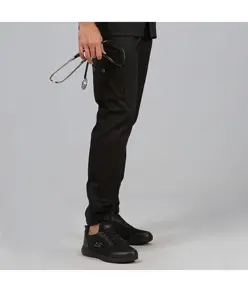Pantalone unisex con zip raso di cotone Garys