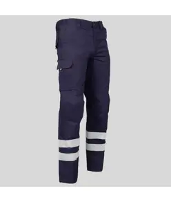 Pantalone unisex multitasche elastico con due bande riflettenti Garys Arce