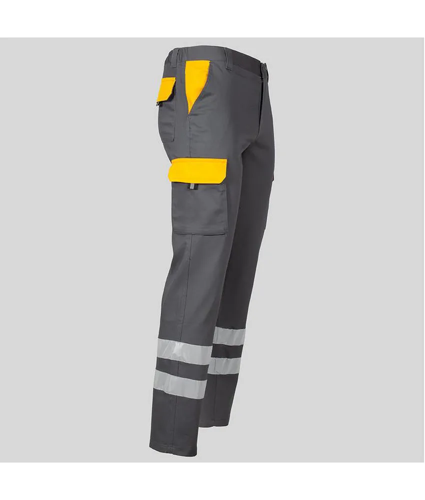 Pantalone unisex multitasche elastico Garys, 65% poliestere 33% co 2% elastan - con elastico posteriore in vita
