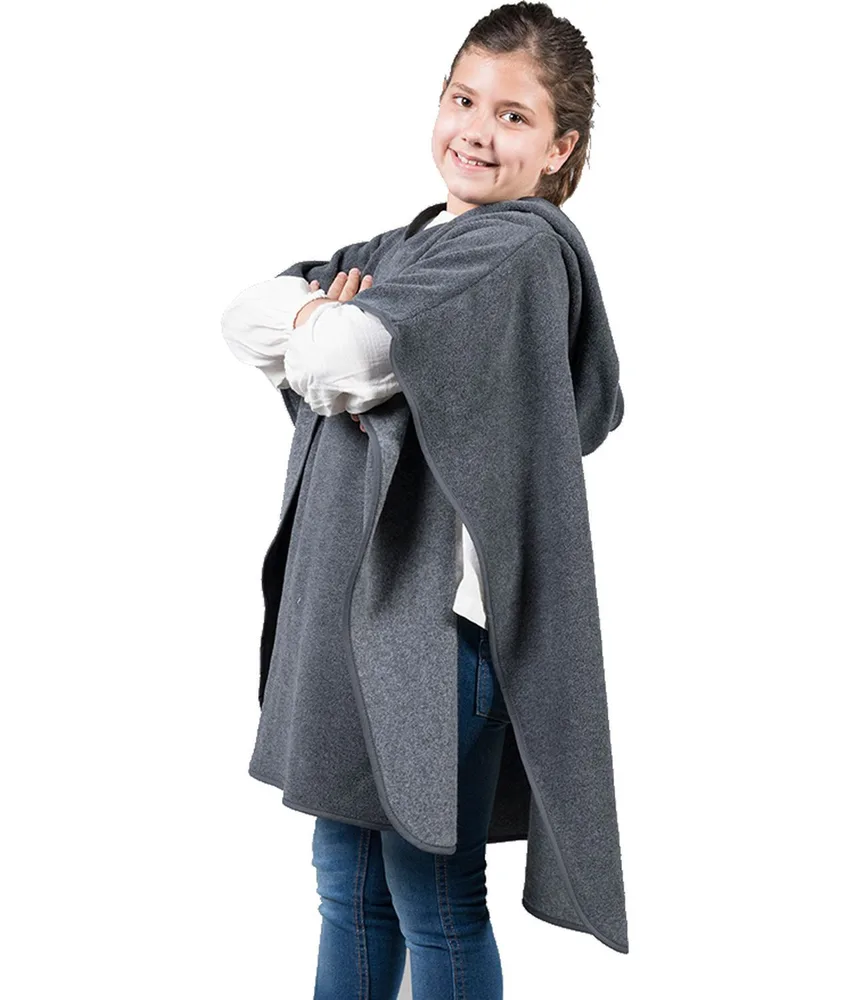 Poncho in pile per bambini Garys, con cappuccio