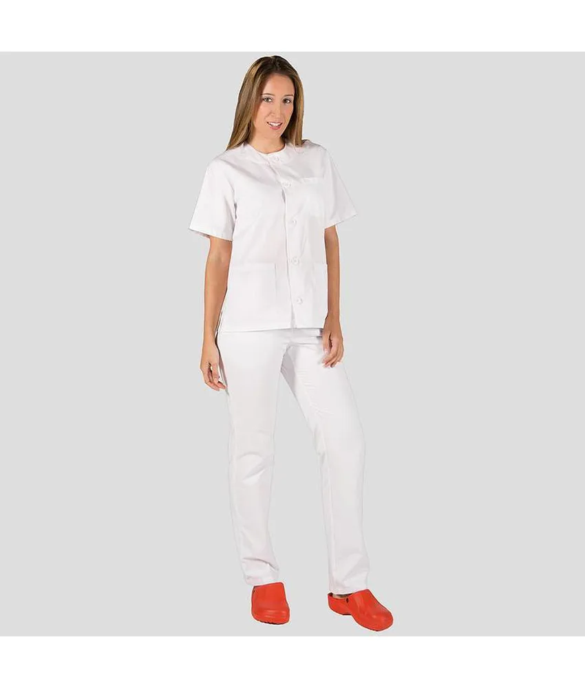 Set unisex abbottonato twill bianco Garys