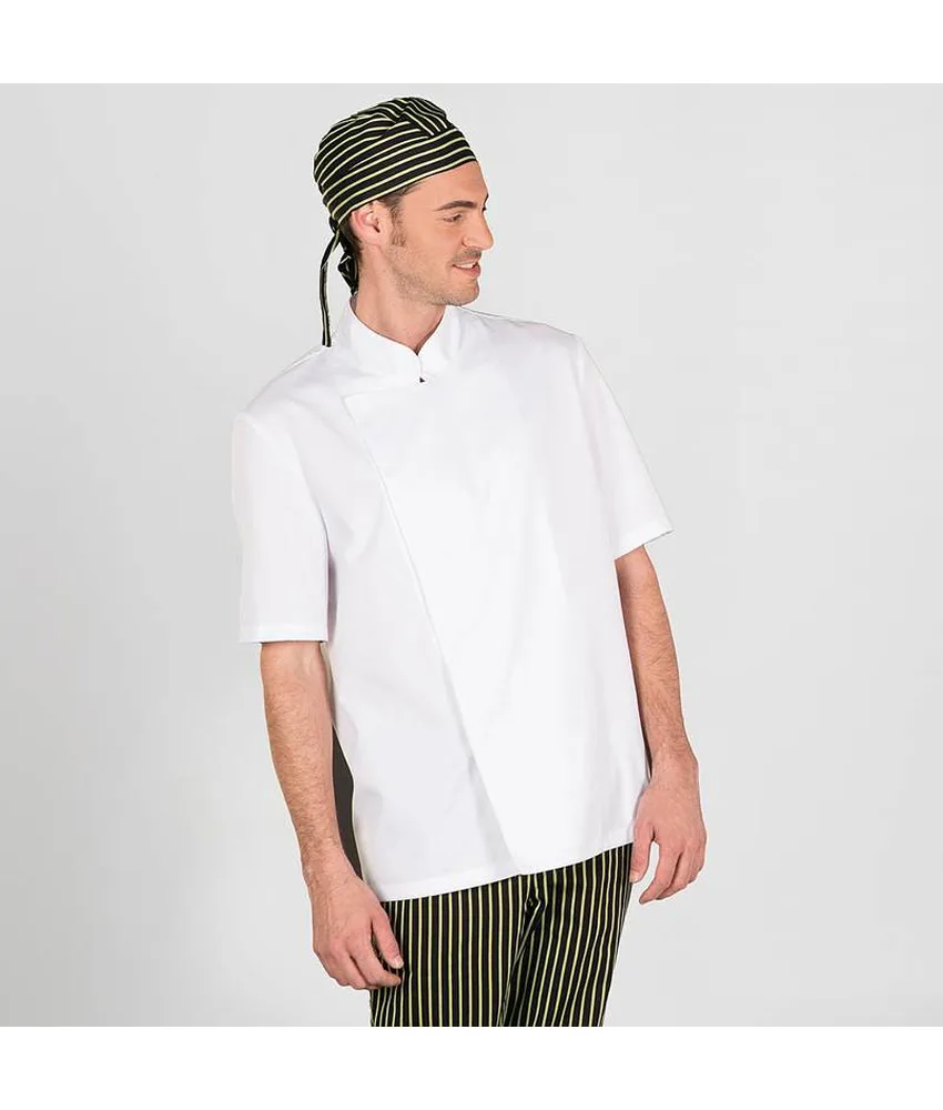 Unisex s/ sleeved chef's jacket w/ velcro Garys