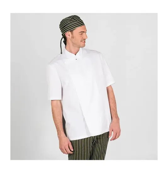 Unisex s/ sleeved chef's jacket w/ velcro Garys