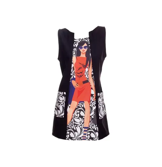 Vestido s/mangas pasarela Garys