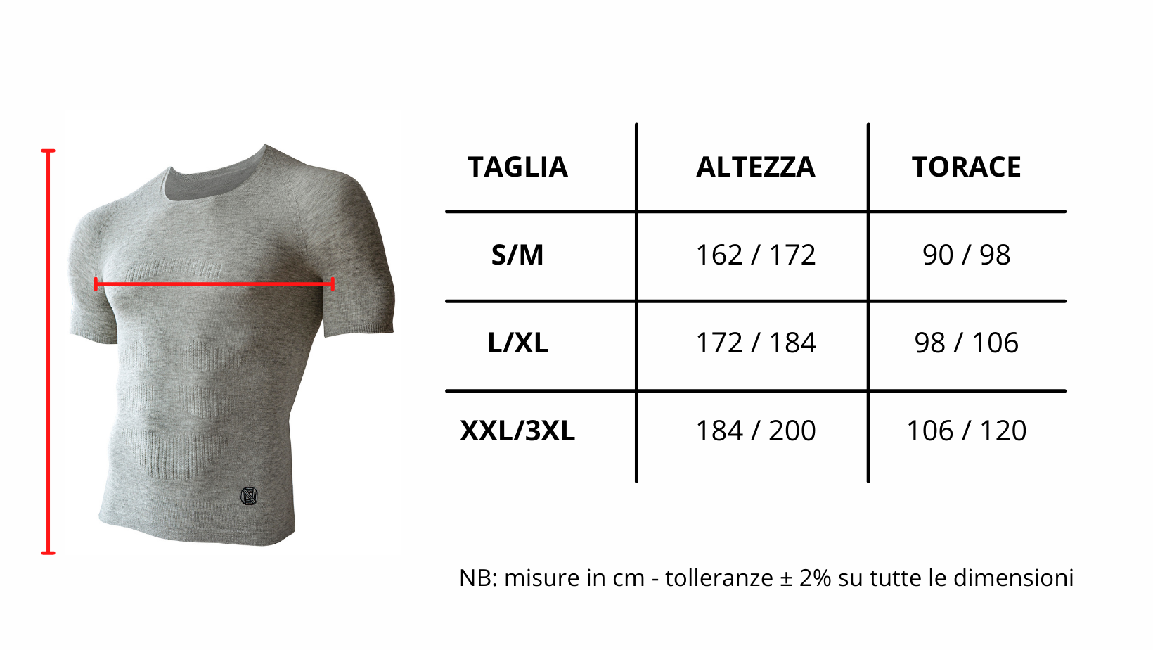 T-shirt uomo Silk Edition: guida alle taglie