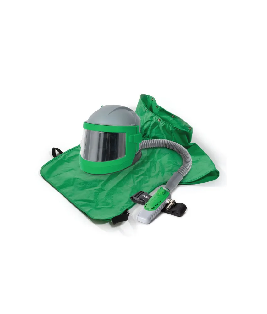 Caschetto per sabbiatura con sistema filtrante GVS NOVA 3, imbottiture laterali modellate - con sistema di controllo climatico