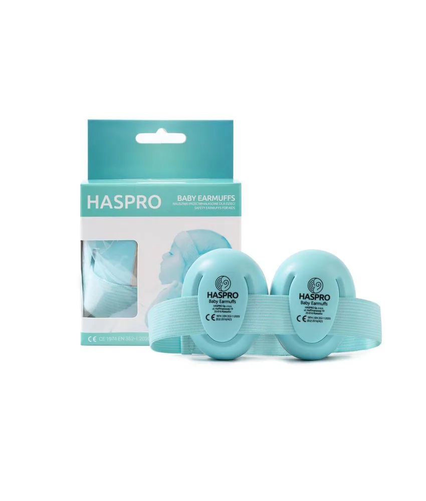 Cuffie antirumore per neonati Haspro, SNR=23 - fascia flessibile