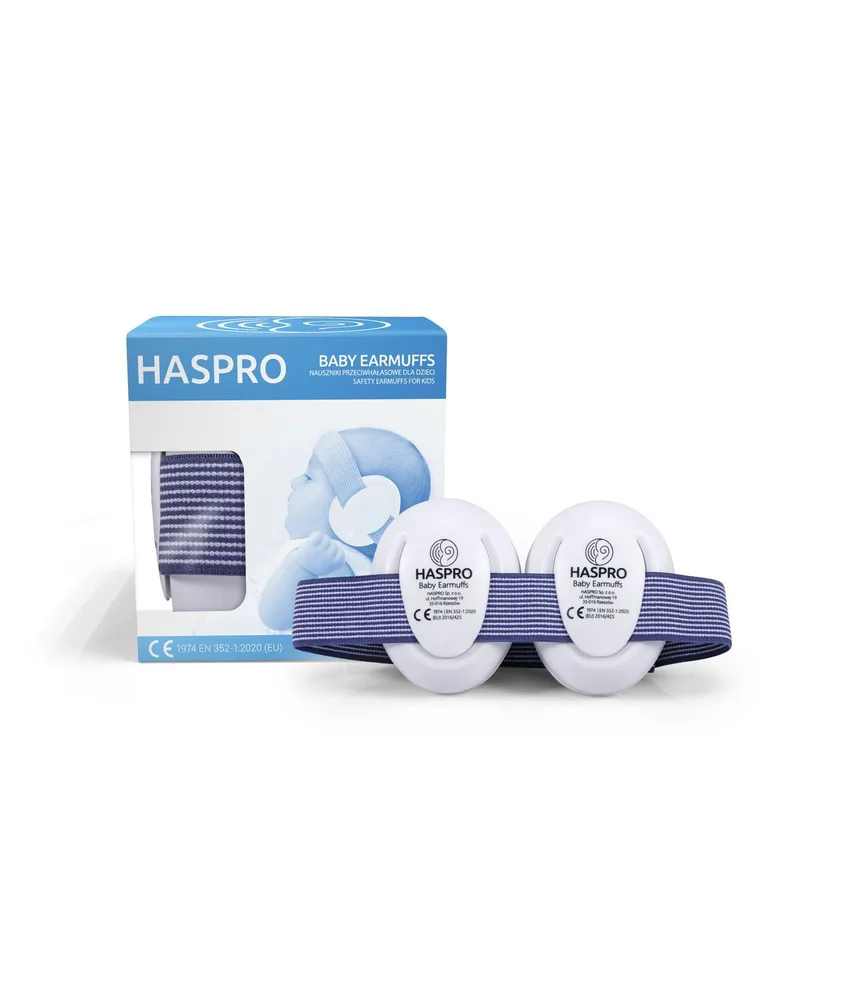 Cuffie antirumore per neonati Haspro, SNR=23 - fascia flessibile