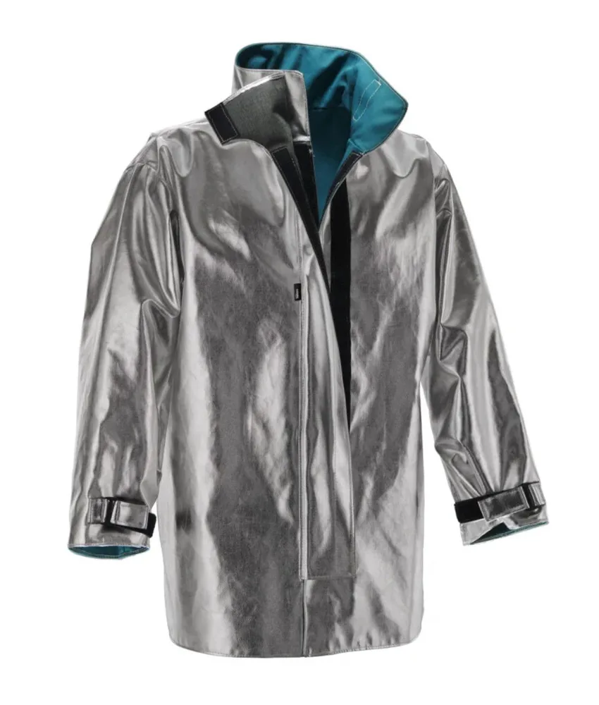 Giacca anticalore alluminizzata COMFORT, max calore radiante - chiusura con velcro e bottoni