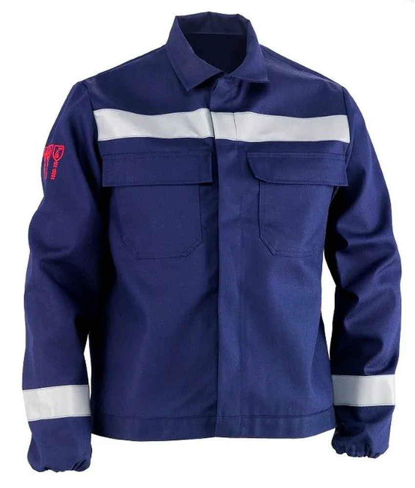 Giacca da lavoro multiprotezione V3TRV, quadrivalente - collo a camicia - elastico ai polsi