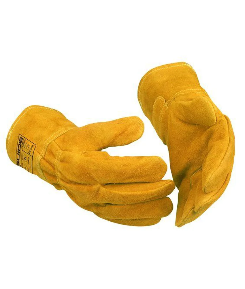 6 paia guanti anticalore in pelle crosta Guide 268, crosta di cuoio con filo di Kevlar anticalore
