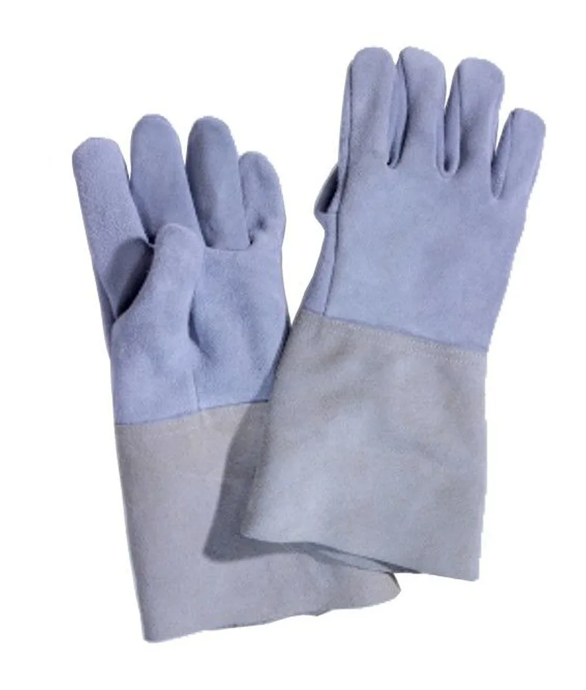 Guanti saldatore S5/15WELD, in pelle crosta naturale - rinforzato su palmo e dita