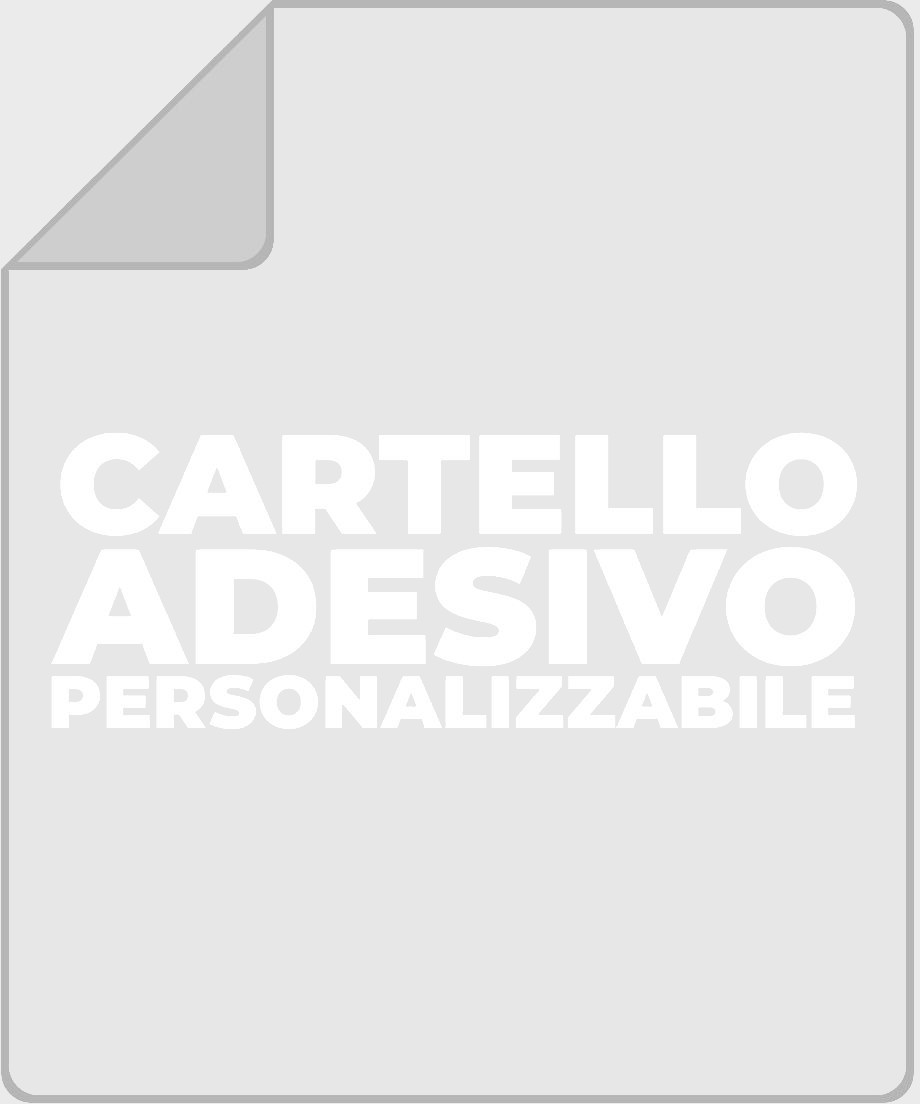 Cartello adesivo personalizzabile