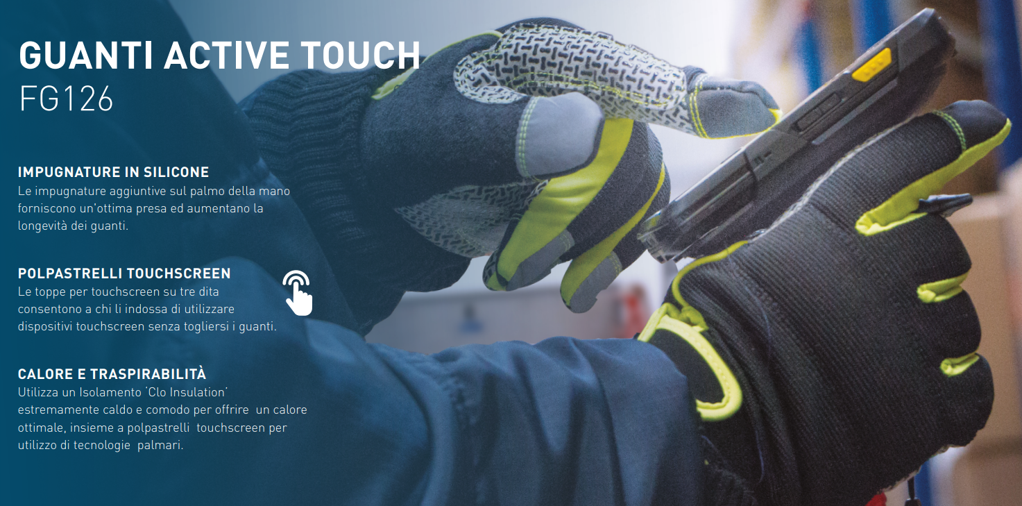 Guanti termici da uomo per touch screen in pelle per sport invernali BK