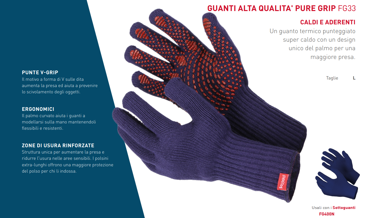 Guanti da lavoro Flexitog Pure Grip: caratteristiche