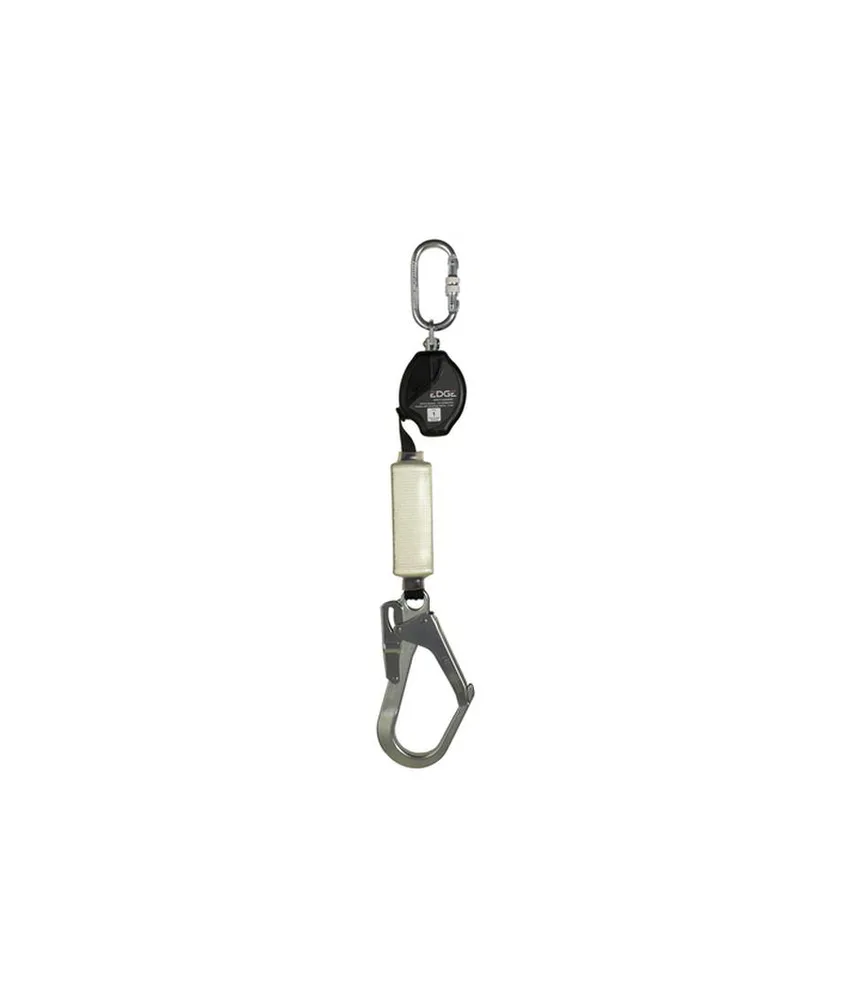 Blocco anticaduta per ponteggi con fettuccia 2 m Safety Jogger KINETIX SCAF, Dispositivo anticaduta con blocco e gancio per ponteggi