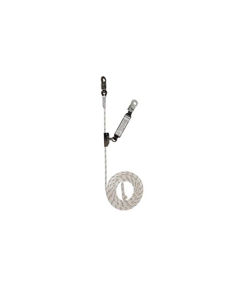 Cordino anticaduta con bloccante fisso 10 metri Safety Jogger VERTILINE BASIC 10M, Cordino con bloccante fisso su fune 10m