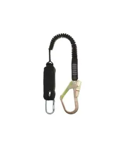 Cordino elastico anticaduta 2 metri con assorbitore Safety Jogger DELTA 1 STEEL 2M