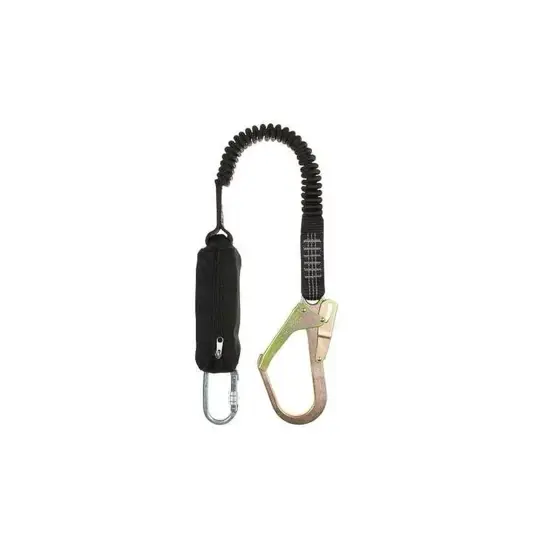 Cordino elastico anticaduta 2 metri con assorbitore Safety Jogger DELTA 1 STEEL 2M