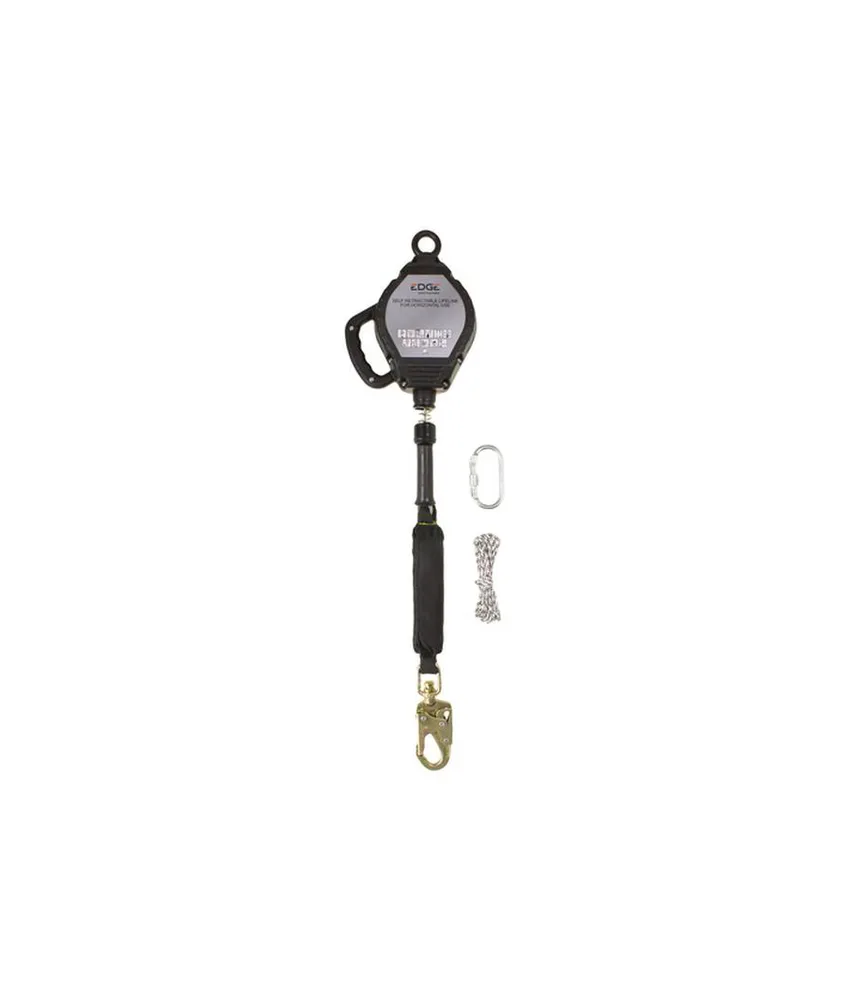 Dispositivo anticaduta retrattile con cavo acciaio 10m Safety Jogger EDGE 1010 HOR, Dispositivo anticaduta con fune in acciaio 10 m – Uso orizzontale