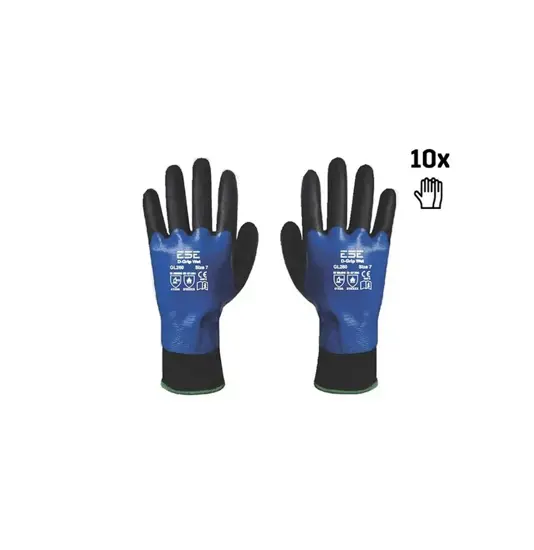 Guanti antiscivolo palmo gomma per ambienti umidi Safety Jogger Guanti D-GRIP WET