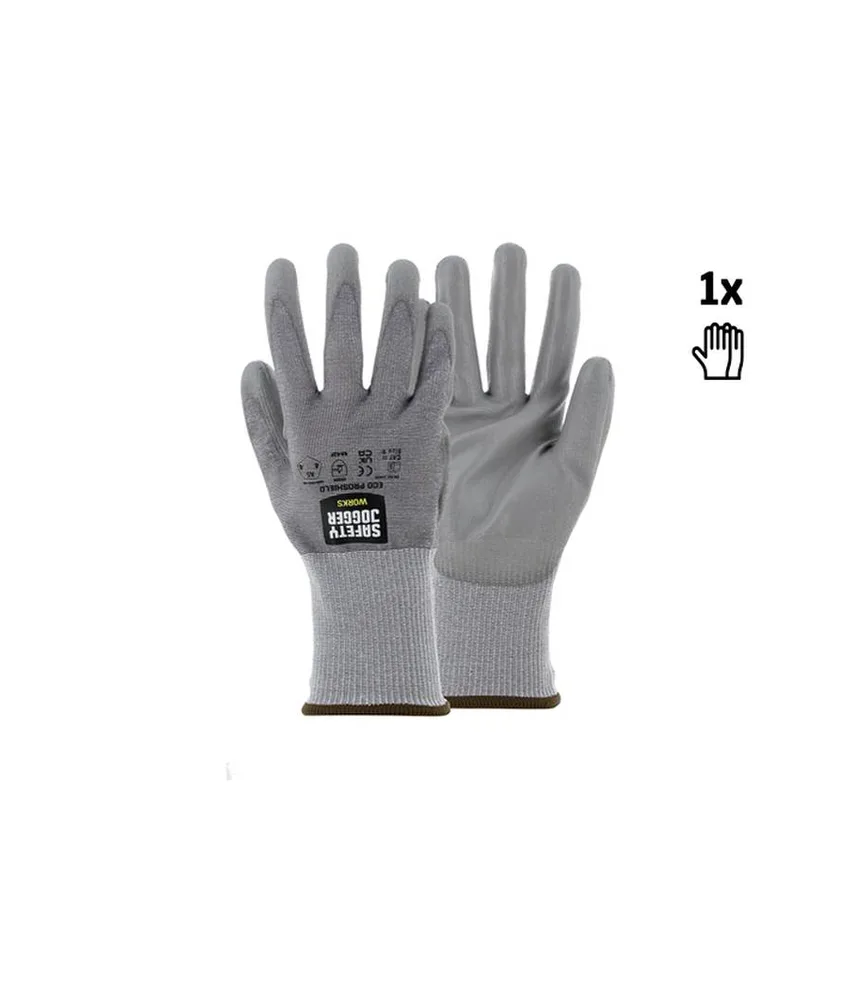 Guanti antitaglio touchscreen rivestiti PU Safety Jogger ECO PROSHIELD, Guanti da lavoro antitaglio