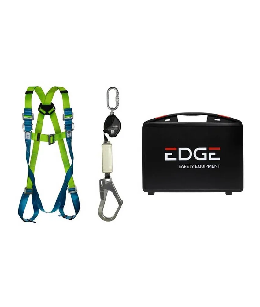 Kit anticaduta con imbracatura e blocco 2 m Safety Jogger FALL BLOCK SET, Set Anticaduta