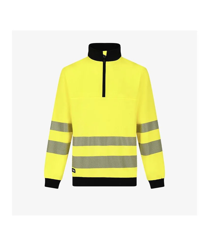Maglione alta visibilità con bande riflettenti Safety Jogger Scuti HiVis Sweater, Maglione ad Alta Visibilità con Collo Alto