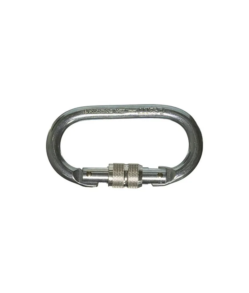 Moschettone acciaio chiusura a ghiera per lavori quota Safety Jogger CONDOR CARABINER, Moschettone in acciaio con ghiera di bloccaggio
