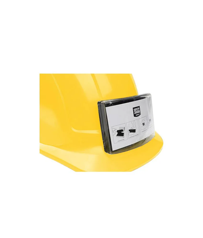 Portabadge per casco con fissaggio Velcro Safety Jogger HELMET BADGE HOLDER, Porta badge per casco con fissaggio in Velcro autoadesivo