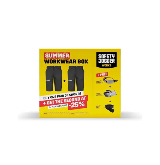 Set abbigliamento estivo da lavoro con accessori Safety Jogger WORKWEAR BOX MEKONG SHORT