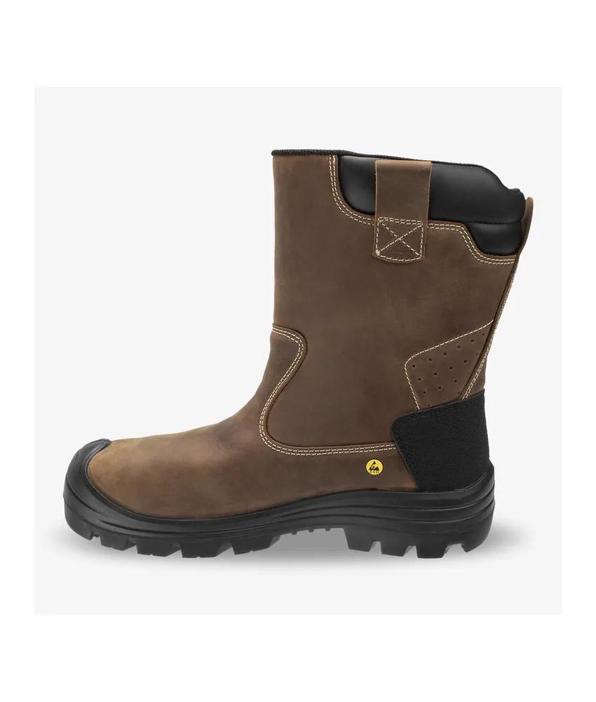 Stivale impermeabile antinfortunistico in pelle Safety Jogger CALDERA S7S, Stivale da lavoro impermeabile in pelle