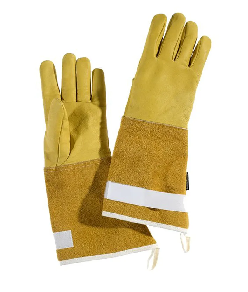 Guanti in pelle per laboratorio CRYOLITE-HP01, impermeabili - lunghezza 38 cm - protezione da freddo criogenico