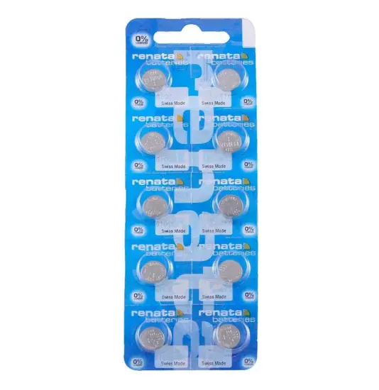 10 pz. Renata 391 Batteria per orologi (High Drain) Renata