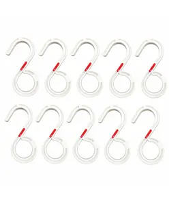 10 solidi ganci a S per strisce LED, catene luminose e cavi