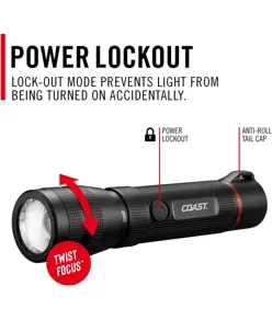 2 pezzi COAST G60R 1000 lumen torcia ricaricabile impermeabile Coast
