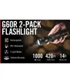 2 pezzi COAST G60R 1000 lumen torcia ricaricabile impermeabile Coast