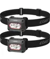 2 pz. Coast FLX10R lampada frontale ricaricabile con luce rossa e verde 1000 lumen Coast